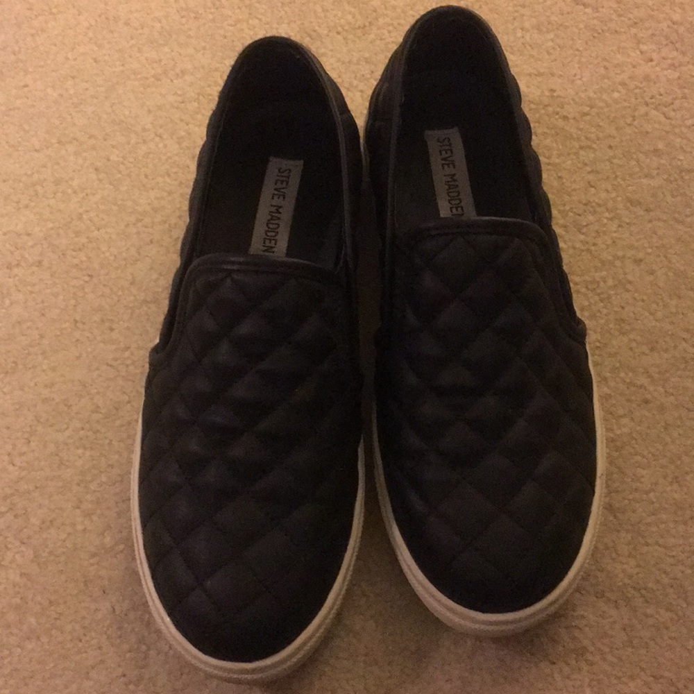 Black Quilted Steve Madden shoes